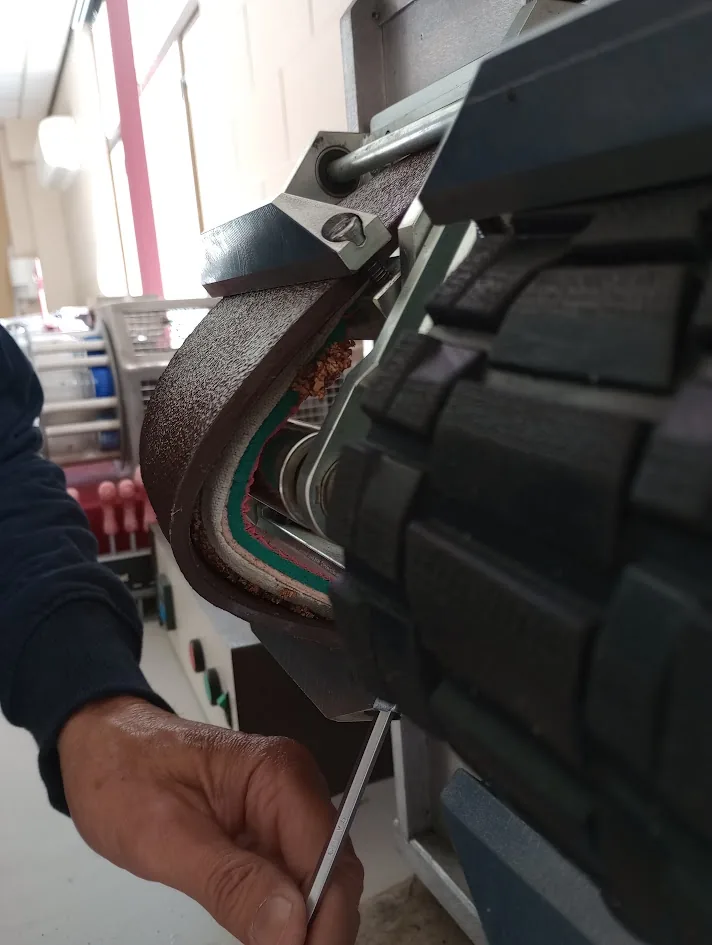 Safety footwear undergoing flex testing in the LASRA physical testing laboratory